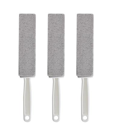 3 Pcs Pumice Cleaning Stone with Handle Pumice Stone Cleaning Brushes Cleaning Sticks Toilet Cleaning Blocks for Kitchen Bath Pool Household Shower Bathroom Sink Cleaning