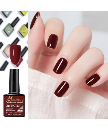 Red Gel Nail Polish Set Burgundy Dark Red Black Nail Varnish Sets Rose Red Autumn UV/LED Nail Lamp Soak off Nail Art Manicure Gel Nail Polish Kit for Salon DIY at Home - Buy Online on SooperMarket.com