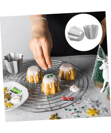 ABOOFAN 2pcs Octagonal Cake Mold Cupcake Molds DIY Cake Mold Fondant Mould Tray 3D Pie Pastry Aluminum Alloy - Buy Online on SooperMarket.com