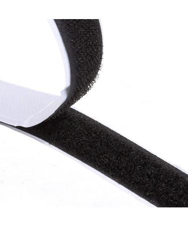 Double-Sided Adhesive  8M Extra Strong Self-Adhesive Hook and Loop Tape Roll Sticky Back Strip with Strong Adhesive Tape Strip Fastener 8.8 Yards  20mm Wide Black Used in Sewing  School  Office  Home