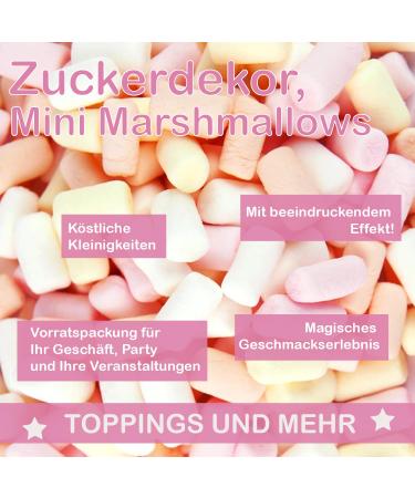 Decoressa Mini Marshmallows 4 Color Mix 500g - Perfect Topping for Ice Cream Pudding & Parties | International Shipping Available - Buy Online on SooperMarket.com