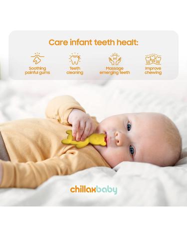 CHILLAX Teether Toys - Non-BPA Silicone Teethers for Babies | Soothing Teething Relief | Easy-to-Grip | Dishwasher-Safe | Shower Gifts for Infants (3+ Months) - Buy Online on SooperMarket.com