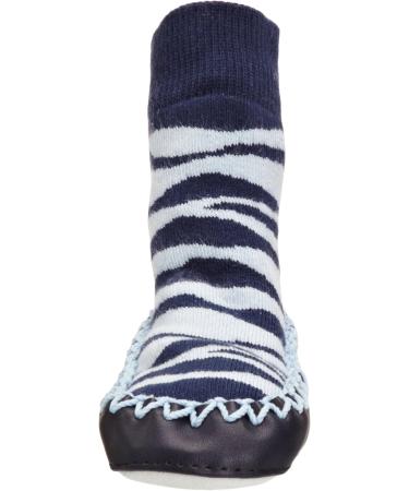 Mocc Ons Moccasin Style Slipper Socks - 6-12 Months Zebra Stripe | Comfy and Stylish Baby Footwear - Buy Online on SooperMarket.com
