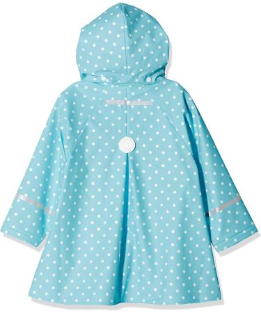 Playshoes Unisex Kid's Raincoat 140 Turquoise Dots | Wind and Waterproof Rainwear - Buy Online on SooperMarket.com