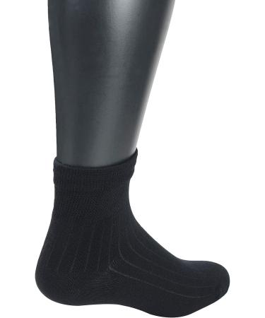 Yomandamor Mens Bamboo Diabetic Dress Ankle Socks 6-Pack Size 10-13 Black - Buy Online on SooperMarket.com