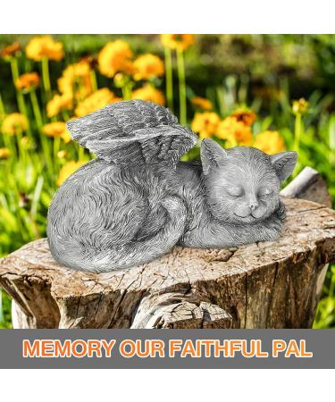 CestMall Dog Angel Pet Memorial Statue - Resin Sleeping Cat Memorial Ornament for Home Garden - 5.1x3x3.1in - Buy Online on SooperMarket.com