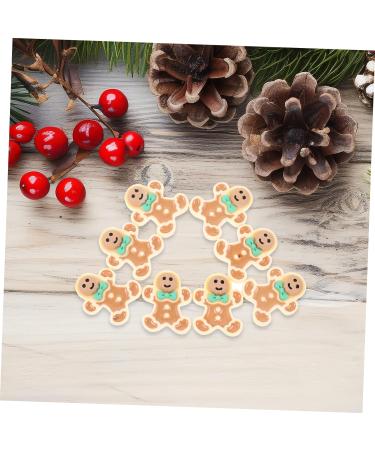 ABOOFAN 120 Pcs Christmas Accessories Christmas Gingerbread Man Decor Christmas Gingerbread Ornaments Christmas Flatback Embellishments Mini Doll Diy Accessory Resin Self Made Button - Buy Online on SooperMarket.com