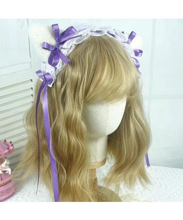 JSGHGDF Accessories Women Washing Face Hairband Pleated Laces r Cat Ear Shape Headbands Hair Hoop r Girls Pink - Buy Online on SooperMarket.com