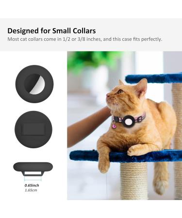 2022 Airtag Cat Necklace Holder - Small Air Day Cat Neckband for Apple Airtag GPS Tracker | Black Pink Purple & Lumiblau Options - Buy Online on SooperMarket.com