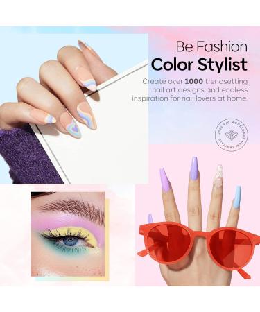 Modelones Gel Nail Kit - 12 Colors Pink Polish Set with 48W Lamp & Top Coats - Buy Online on SooperMarket.com