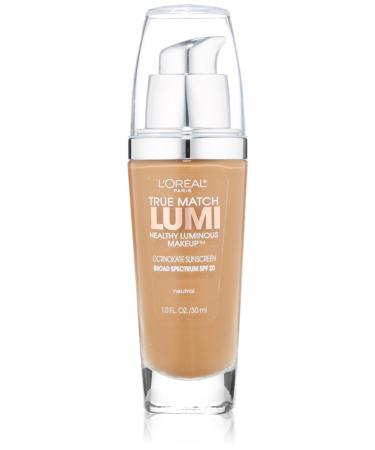 L'Oreal True Match Healthy Luminous Makeup SPF 20 N7-8 Classic Tan/Cappuccino 1 fl oz (30 ml)