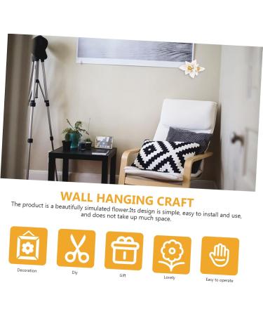 Cabilock 1pc Ceramic Orchid Wall Decor Pendant Pool Decor Wall Decal Garden Wall Art Adornment Ceramics White 9.00X6.50X4.00CM - Buy Online on SooperMarket.com