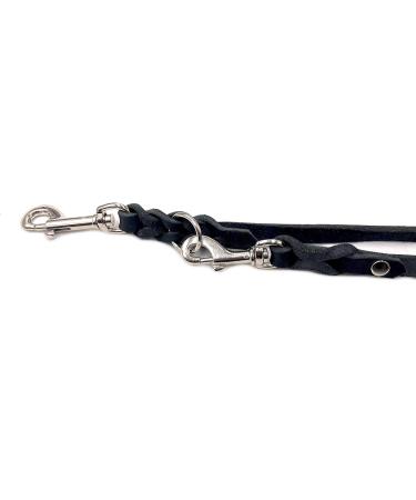 Adjustable Dog Liner for Small & Large Dogs - 2.40m Black Double Linen Leash - Buy Online on SooperMarket.com