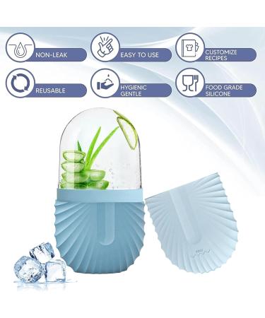 Ice Roller For Face Eyes and Neck To Brighten Skin & Enhance Your Natural Glow/Reusable Facial Treatment to Tighten & Tone Skin & De-Puff The Eye Area (Blue) - Buy Online on SooperMarket.com