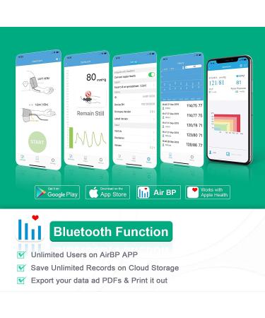 Bluetooth Upper Arm BP Monitor with Pulse Rate Monitoring - iOS & Android Compatible | Wellue Blood Pressure Monitor for Home Use - Buy Online on SooperMarket.com