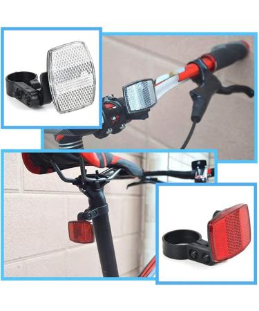 6 Pcs Bike Reflectors Front Rear Kit - Mountain Bike Safety Warning Accessories for Night Cycling - Orange Handlebar Seatpost Reflectors - Buy Online on SooperMarket.com