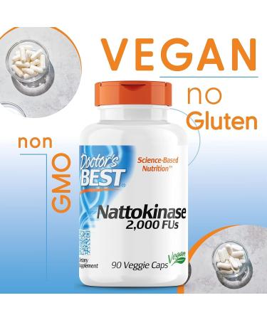 DoctorBest Nattokinase 2 000 FU 90 Vegan Capsules Laboratory Tested Gluten-Free Vegetarian 90 count (Pack of 1) - Buy Online on SooperMarket.com