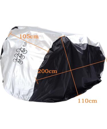 Maveek Bicycle Cover for 3 Bikes Waterproof Outdoor Storage Winter Cold Weather  Rain Snow Wind Proof Tarp Tent Shed Dust Dirt Resistant All Weather Cycle Protection UV Summer Indoor Garage 3-MIDSIL - Buy Online on SooperMarket.com