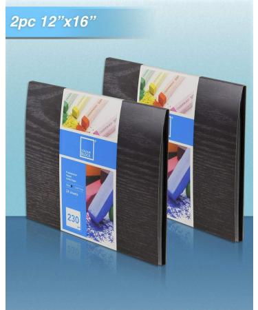 Professional Soft Pastel Paper Pad | 12X16 Inches | Black Paper | 230gsm | 24 Sheets | 2 Pack - Buy Online on SooperMarket.com