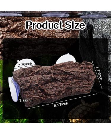 hisunfarm Turtle Floating Basking Platform Aquarium Decorations Decor Artificial Bark with Suction Cups for Tortoise Climbing Platform Resting Terrace Step (Rock Brown) - Buy Online on SooperMarket.com