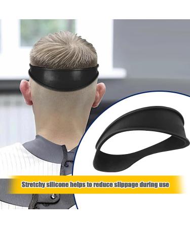 Hair Cutting Tool | Curved Silicone Haircut Band & Neckline Shaving Template | DIY Home Haircuts & Buzz Guide (Black - Buy Online on SooperMarket.com