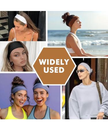 Shop Sularpek 6 Pack Yoga Headbands - Women's Soft Elastic Hair Bands for Summer Fitness & Workouts - Perfect for Yoga & Welding - Buy Online on SooperMarket.com
