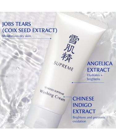 SEKKISEI Supreme Washing Cream - Soft Foam Facial Cleanser 4.9 oz | Best International Shipping - Buy Online on SooperMarket.com