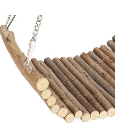 Rabbit Wood Swing Hammock - Multifunctional Natural Wooden Resting Platform for Hamsters Mice & Sparrows (15x30 cm) - Buy Online on SooperMarket.com