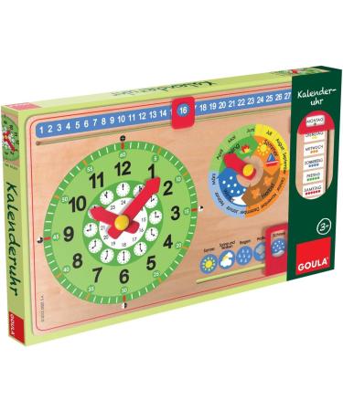 Buy GOULA Calendar Clock Small Format - International Shipping Available | Perfect for Kids' Learning - Buy Online on SooperMarket.com