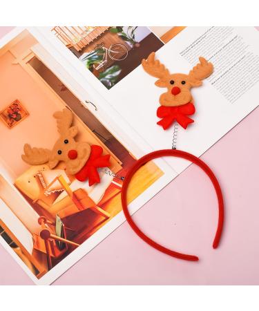 JNAWA 3 Pieces Christmas Reindeer Headband Novelty 3D Reindeer Headbands for Women Girls Christmas Costume Accessory Dressing Up Party - Buy Online on SooperMarket.com