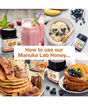 Manuka Lab Certified MGO 40+ (500g) - Pure Natural Energy Booster Honey from New Zealand - Buy Online on SooperMarket.com