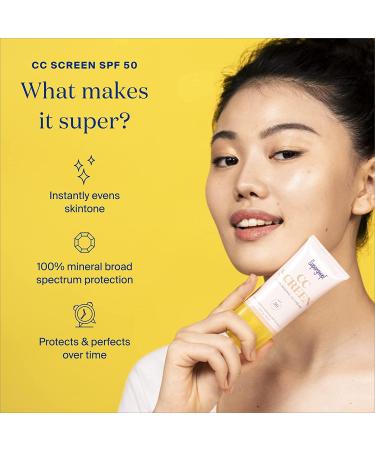 Supergoop! CC Screen SPF 50 - Mineral Color-Corrector & Tinted Moisturizer, 1.6 fl oz 100C - Buy Online on SooperMarket.com