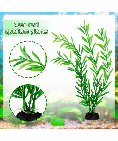 Quozuo 25 Pieces Artificial Aquarium Plants - Easy Green Plastic Decor for Stunning Aquariums - Buy Online on SooperMarket.com