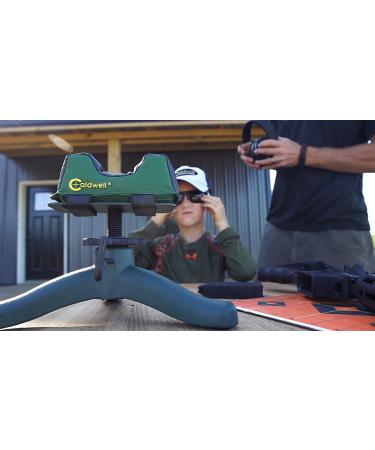 Caldwell The Rock Jr Adjustable Rifle Shooting Rest - Ambidextrous Design for Outdoor Range | Green/Black - Buy Online on SooperMarket.com