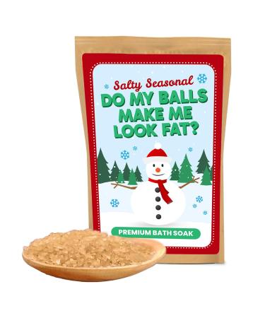 Snowman Balls Big Bath Soak Premium Sea Salt Mens Christmas Gag Gift for Adults Funny Stocking Stuffers for Boyfriend Husband Snowmen Lovers