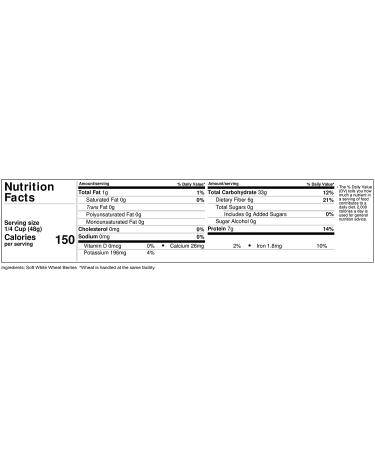 Soft White Wheat Berries 12 lbs - Non-GMO Project Verified, Kosher, USA Grown - Resealable Kraft Bag - Pack of 3 - Buy Online on SooperMarket.com