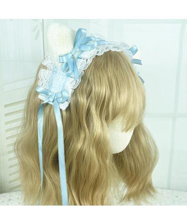 JSGHGDF Accessories Women Washing Face Hairband Pleated Laces r Cat Ear Shape Headbands Hair Hoop r Girls Pink - Buy Online on SooperMarket.com