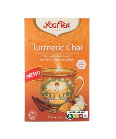 Yogi Organic Tea Turmeric Chai 17 Tea Bags 34g Blend with Turmeric Cinnamon and Ginger (2)