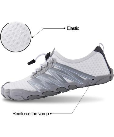 SEEKWAY Water Shoes - Quick-Dry Aqua Sock for Beach, Swim, Hiking - White, Size 8.5 Women/7.5 Men - Buy Online on SooperMarket.com