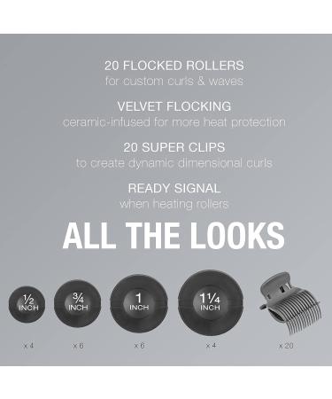 INFINITIPRO Conair Instant Heat Ceramic Flocked Rollers - Multi-Size 20 Count - Buy Online on SooperMarket.com