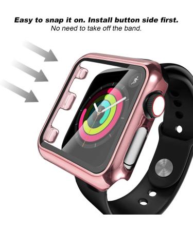 Secbolt 44mm Gold Apple Watch Band with Built-In Screen Protector | All-Around Protective Case for iWatch SE Series 6/5/4 - Buy Online on SooperMarket.com