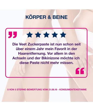 Veet Sugaring Sugar Paste with Argan Oil - Hair Removal for Smooth Skin Up to 4 Weeks | 4x250ml - Shop Now! - Buy Online on SooperMarket.com