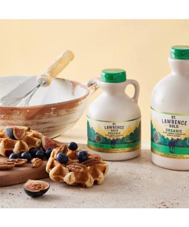 St Lawrence Gold Organic Maple Syrup 250ml - Grade A Pure Canadian Amber Maple Syrup - Buttery Caramel Taste - Gluten Free Vegan - 1 Pack - Buy Online on SooperMarket.com