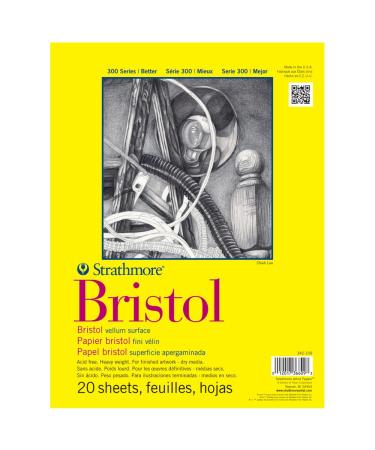 Strathmore Bristol Vellum Paper Pad 11inX14in-20 Sheets Fabric