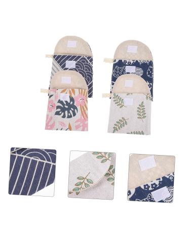 Beavorty 4pcs Menstrual Pad Storage Bag Set | Period Pouch Organizer for Girls | Cotton Linen Carry Case for Period Pads and Tampons - Buy Online on SooperMarket.com