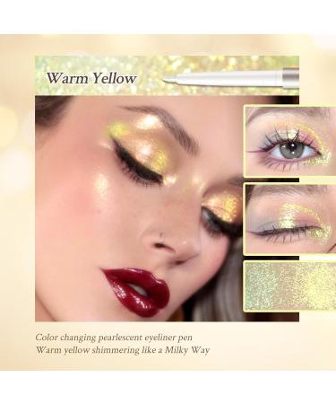 Green Gold Yellow Glitter Cream Eyeshadow Stick | Waterproof Long-Wearing Metallic Eyeliner Crayon Makeup (04#) - International Shipping Available - Buy Online on SooperMarket.com
