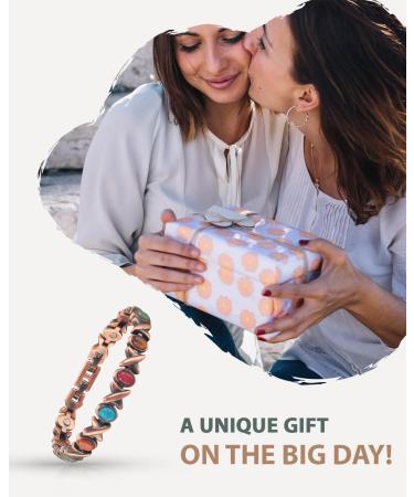 EnerCoppeX Copper Ankle Bracelet for Women Magnetic Pure Solid 99.99% Copper Lymph Detox Anklet 3500 Gauss Effective Magnet (CAC-0176) - Buy Online on SooperMarket.com