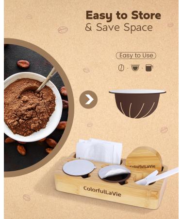 Reusable Capsules for Nespresso VertuoLine Refill Vertuoline Pod Fits for Nespresso Vertuo with 20 Pcs Disposable Aluminum Foils Reusable Coffee Filters (1 Set+20pcs Lids) (1 Set+20pcs Lids) - Buy Online on SooperMarket.com