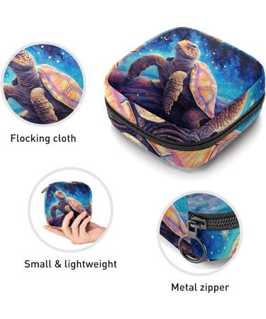 Color Turtle Galaxy Menstrual Cup Pouch - Portable Period Storage Bag for Women and Girls | Multi-colored - 1 Pack - Buy Online on SooperMarket.com