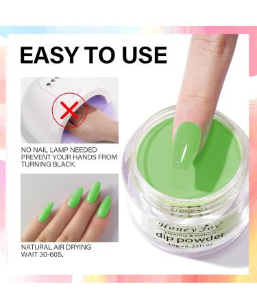 Neon Dip Powder Set - Honey Joy 6 Colors - Nail Art Manicure DIY - Salon Quality - Perfect Gift for Women - No Need for Nail Lamp - 10g/box - Buy Online on SooperMarket.com
